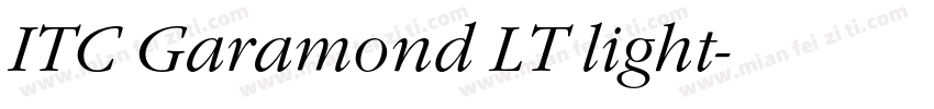 ITC Garamond LT light字体转换